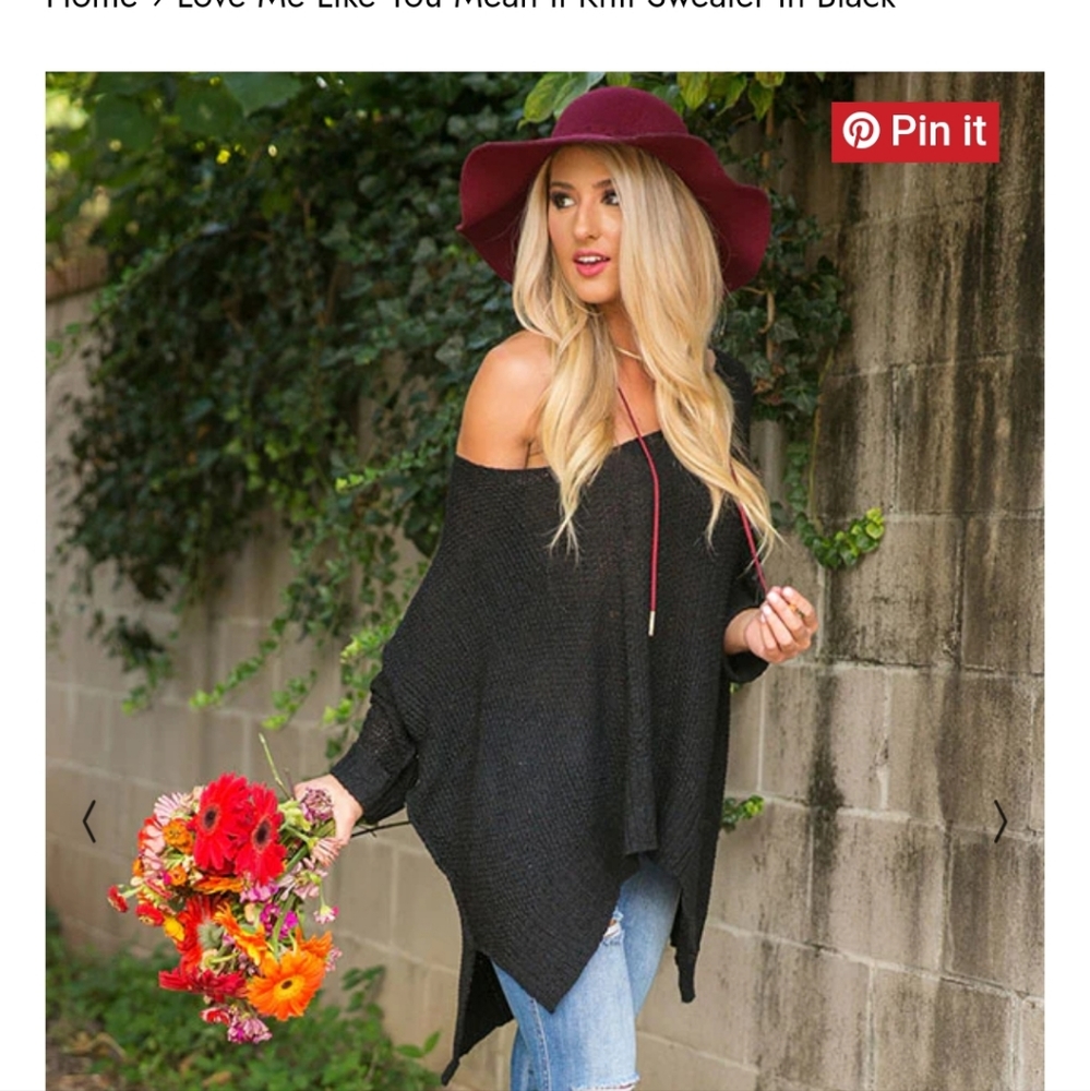 Off the shoulder sweater